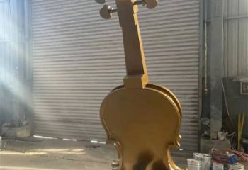 提琴雕塑特供，美陈雕塑，不锈钢提琴雕塑定制