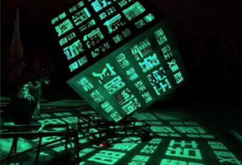 大型魔方雕塑选用，街道标识，灯光魔方雕塑厂家常用