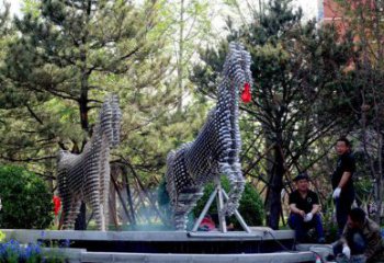 方块马雕塑承接，广场系列，主题方块马雕塑标准