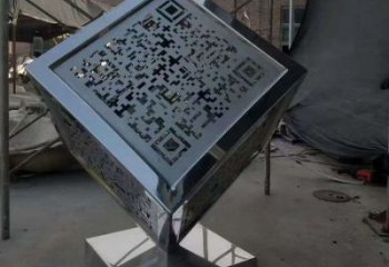 商业街立方体雕塑
