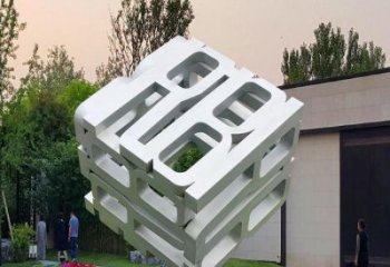 立方体雕塑订做，多彩艺术，商业镂空立方体雕塑制造