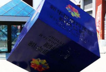 立方体雕塑订做通用，美陈雕塑，镂空立方体雕塑优选