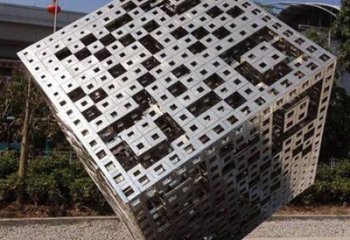 立方体雕塑精选，欧式风格，镂空立方体雕塑选定