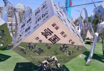 哑光魔方雕塑