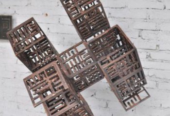 正方体雕塑承接，城市装饰，大型不锈钢正方体雕塑公司