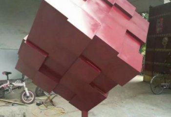 公园正方形雕塑