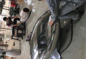 镜面球雕塑公司，透雕系列，不锈钢球雕塑展品