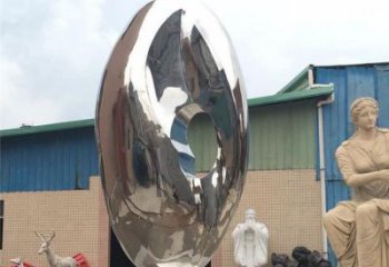镜面球雕塑特供，花园小品，制造不锈钢球雕塑优价