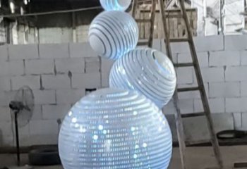 灯光球雕塑厂，街道标识，不锈钢灯光球雕塑供应