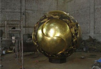 灯光球雕塑摆件定制，市标雕塑，不锈钢灯光球雕塑厂