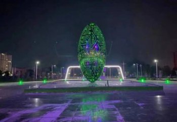灯光球雕塑供需，多彩艺术，不锈钢灯光球雕塑制造商