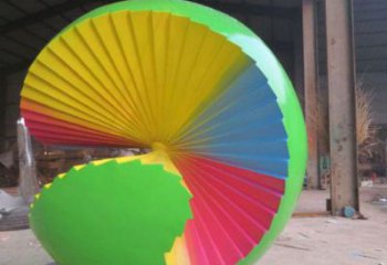 花纹球雕塑厂家，彩钢制作，大型不锈钢花纹球雕塑定做