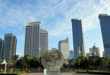 球形雕塑承接，景区案例，景观镂空球形雕塑定制厂家