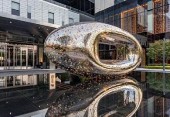 镂空球雕塑服务商，白钢构件，抽象异形镂空球雕塑定价