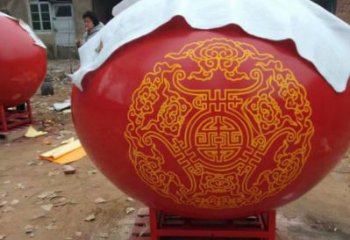 圆球雕塑摆件，景区案例，房地产烤漆圆球雕塑常用