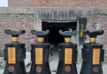 制造酒瓶雕塑供需，钢管组合，玻璃钢酒瓶雕塑工程
