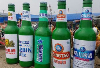 啤酒瓶雕塑供给，户外雕塑，玻璃钢啤酒瓶雕塑选用
