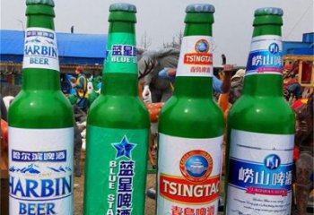 啤酒瓶雕塑制作选用，景区案例，仿古彩绘工艺制造商