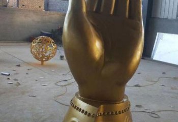 喷漆佛手雕塑
