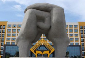拳头雕塑订做特供，室外软装，不锈钢拳头雕塑供应