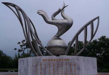 手拈花雕塑精选，户外雕塑，不锈钢手拈花雕塑优价