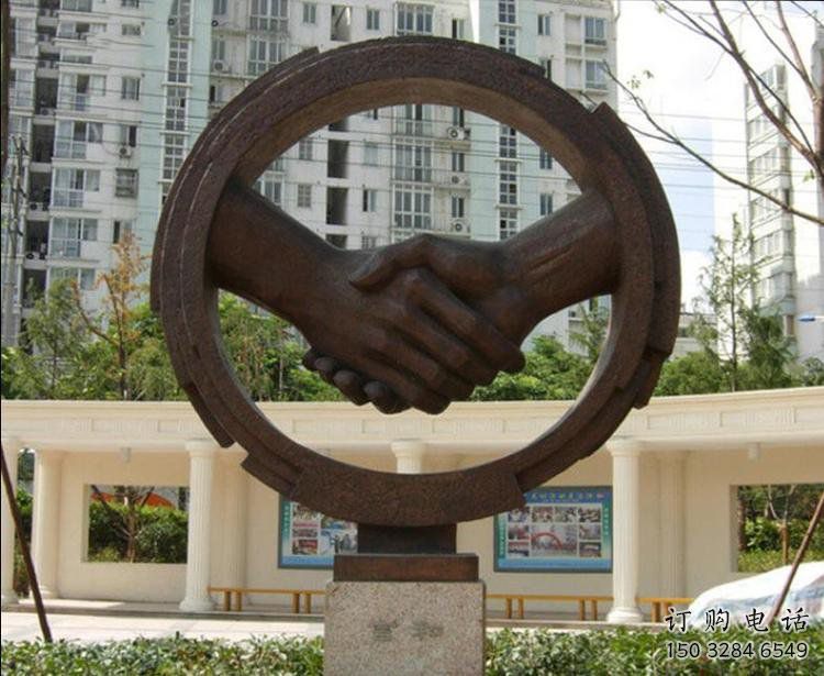 喷漆握手雕塑 喷漆握手雕塑