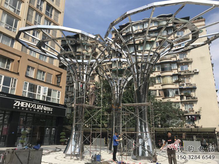 遮阳树雕塑制造商,城区小品,镂空遮阳树雕塑定制 遮阳树雕塑制造商,城区小品,镂空遮阳树雕塑定制