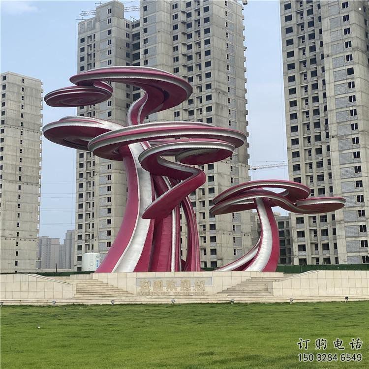 镂空树雕塑展品，景观概念，烤漆镂空树雕塑优选