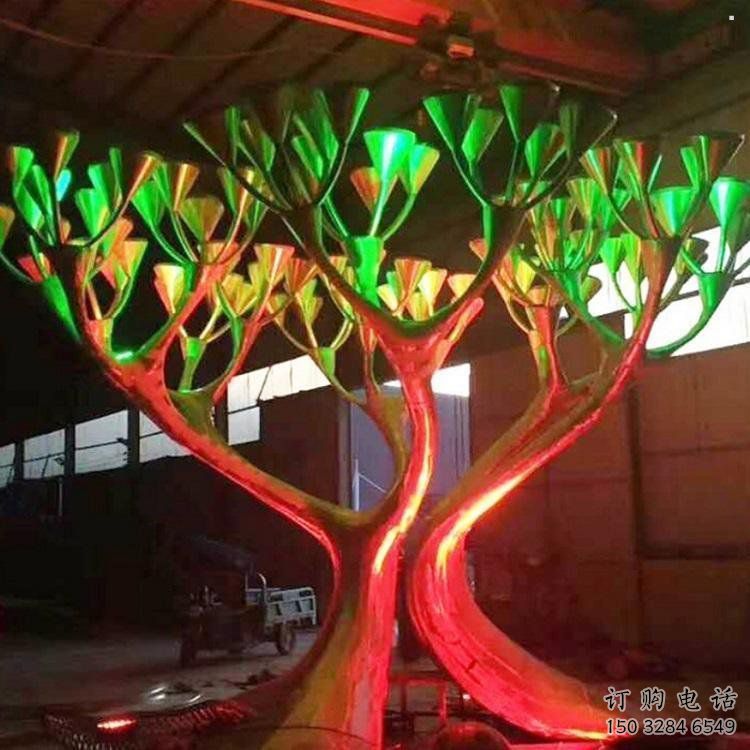 灯光树雕塑优价，村标概念，灯光蘑菇树雕塑厂家精品