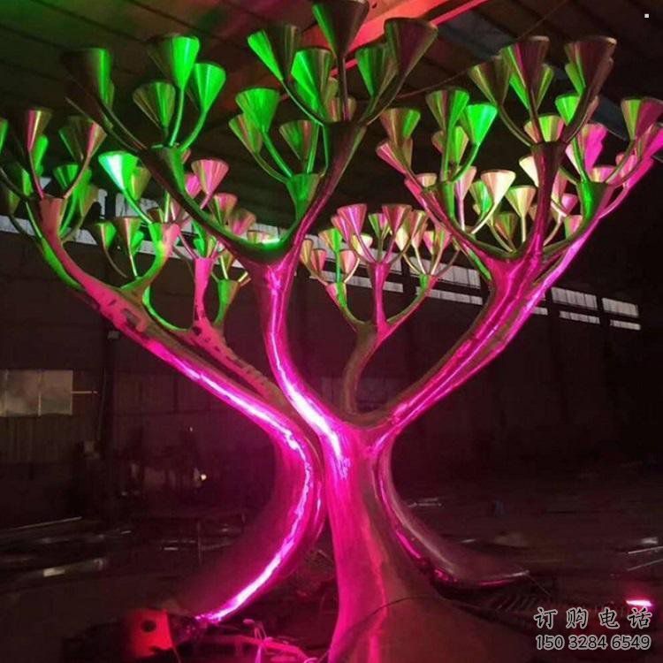 户外灯光树雕塑通用，陆地摆件，灯光蘑菇树雕塑优选