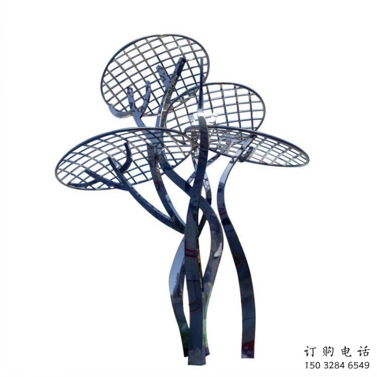 蘑菇树雕塑厂家，标识雕塑，镂空蘑菇树雕塑供给