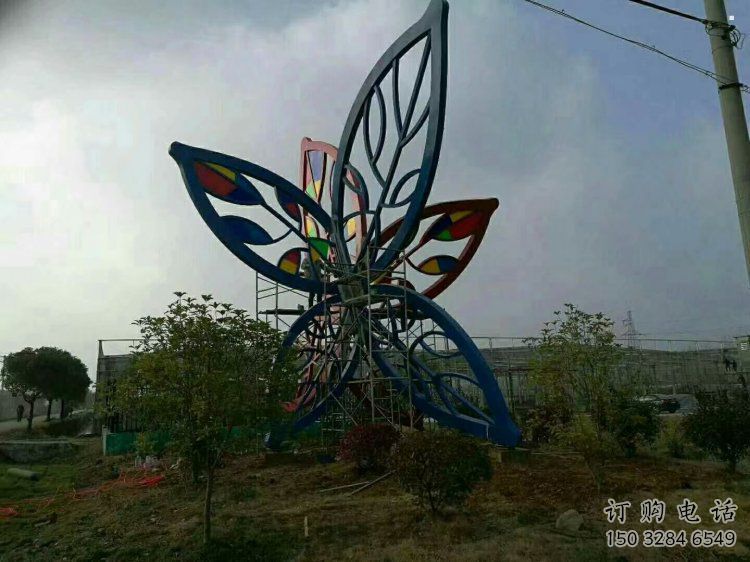 灯光树叶雕塑优选，景区案例，抽象灯光树叶雕塑选用