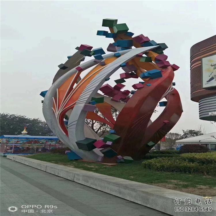 树叶雕塑精选，市标雕塑，金属烤漆树叶雕塑厂家