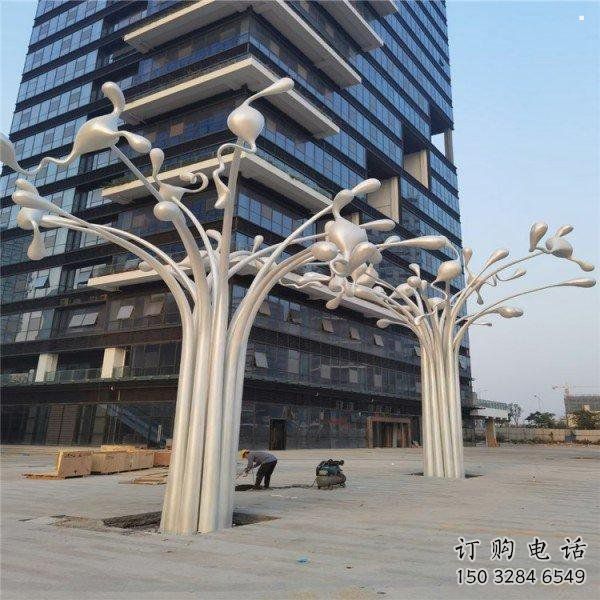 风铃树雕塑定做,广场系列,不锈钢风铃树雕塑制作 风铃树雕塑定做,广场系列,不锈钢风铃树雕塑制作