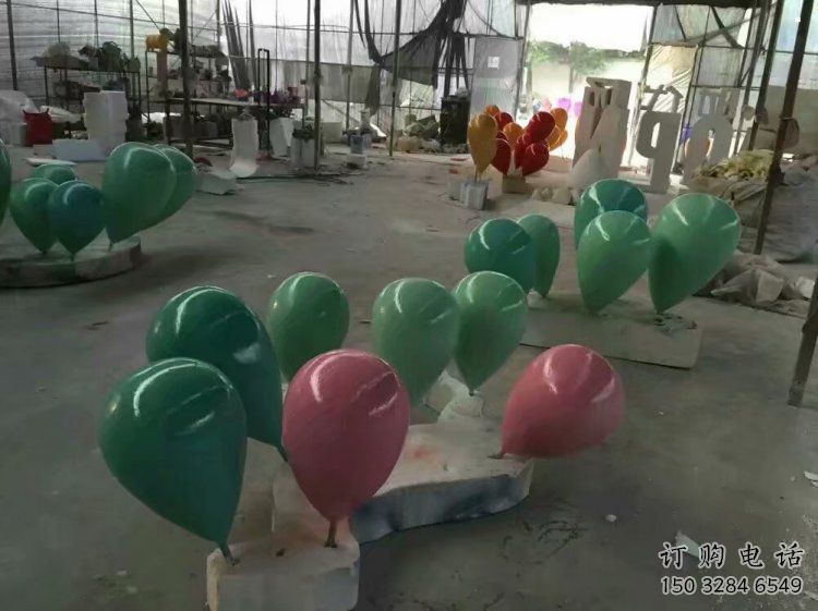 气球树雕塑精选，美陈雕塑，玻璃钢气球树雕塑观赏型