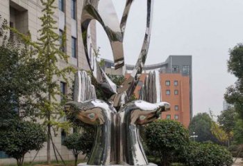 双手雕塑指用，小区雕塑，广场不锈钢双手雕塑制作
