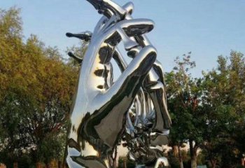 握手雕塑订做，景观雕塑，不锈钢握手雕塑厂家提供