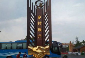 握手雕塑生产商，地标摆件，不锈钢握手雕塑生产