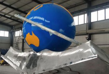 建筑书籍雕塑预定，城区小品，书籍地球仪雕塑制造商