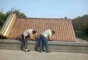 书卷雕塑，仿古景观雕塑，仿古摆件
