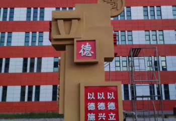 标识竹简雕塑