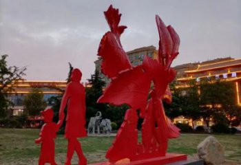 景观枫叶雕塑厂家，烤漆工艺，烤漆枫叶雕塑承接