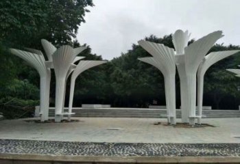 遮阳树雕塑展品，公园小品，不锈钢遮阳树雕塑加工