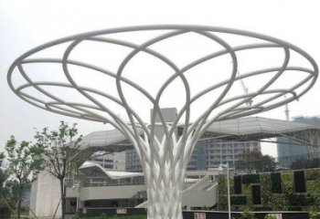 遮阳树雕塑供需，标识雕塑，镂空遮阳树雕塑制造商