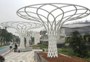 遮阳树雕塑生产，中式工艺，镂空遮阳树雕塑精品