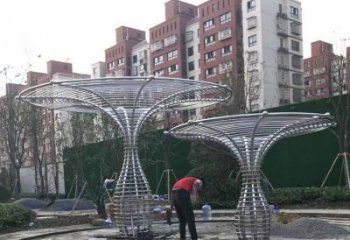 遮阳树雕塑制作，城市装饰，镂空遮阳树雕塑厂
