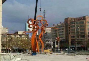 金属镂空树雕塑制造商，钢管组合，烤漆树雕塑优选
