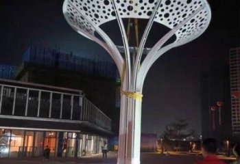 伞树雕塑定价，景观雕塑，园林镂空伞树雕塑厂家