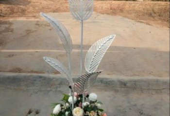 芭蕉叶雕塑供求，美陈雕塑，不锈钢芭蕉叶雕塑制造