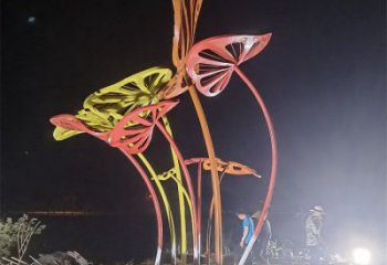 芭蕉叶雕塑精选，露天雕塑，不锈钢芭蕉叶雕塑制作厂家